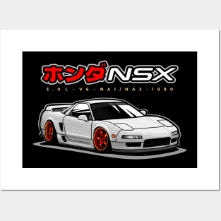 Honda NSX white Posters and Art